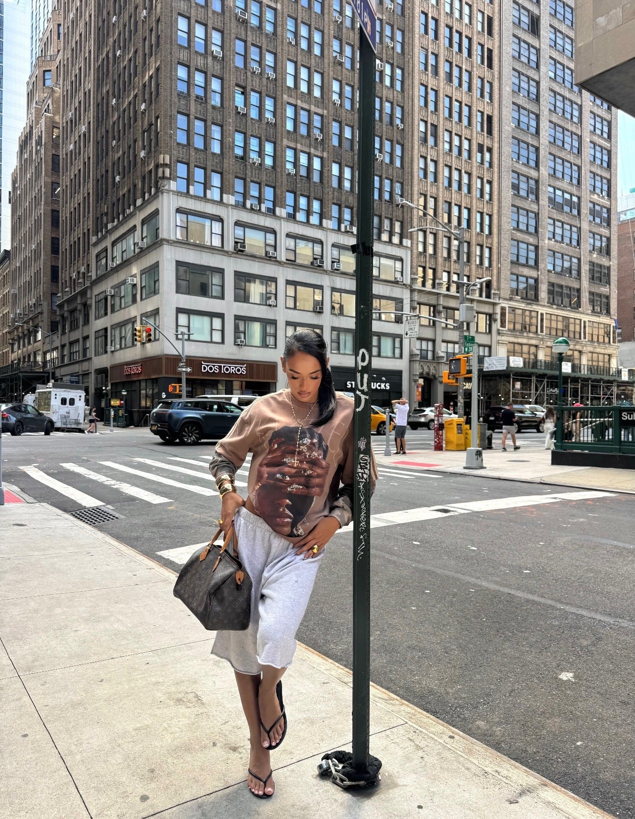 Knitted “Camo Muse” Long Sleeve Tee