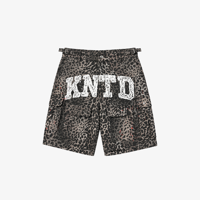 KNTD Leopard Camo Shorts