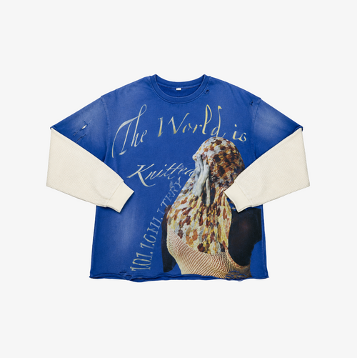 “The World Is Knitted” Heavyweight Layered Tee