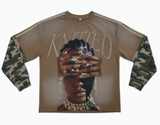 Knitted “Camo Muse” Long Sleeve Tee