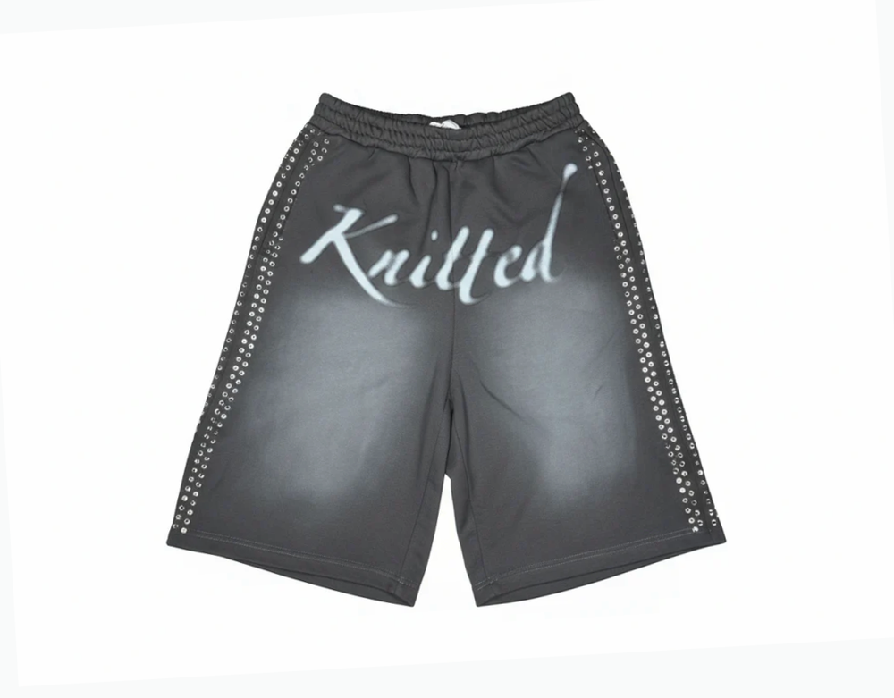 Knitted “Studded Script” Jorts