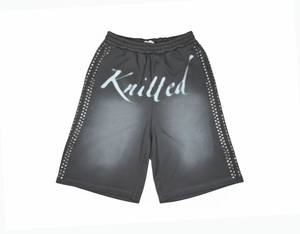 Knitted “Studded Script” Jorts
