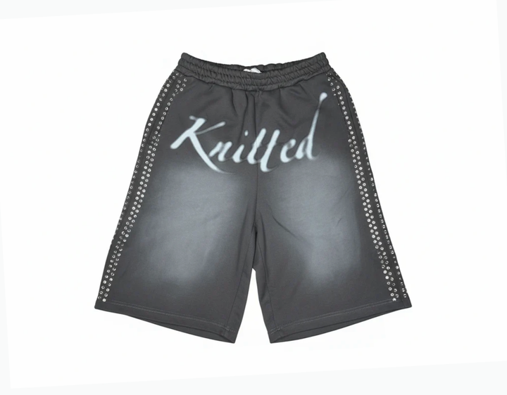 Knitted “Studded Script” Jorts